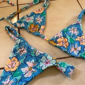 Ghanda Lani Floral Triangle Cheeky Bikini
